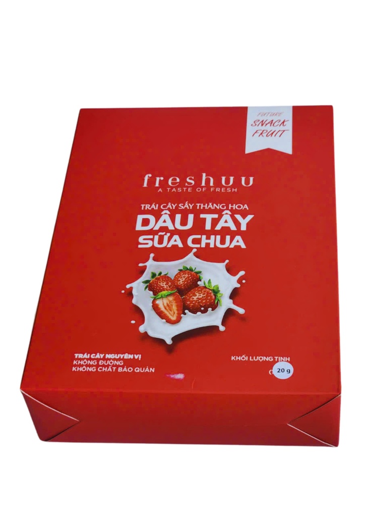 Dâu tây sữa chua sấy thăng hoa  (Hộp 20gr)